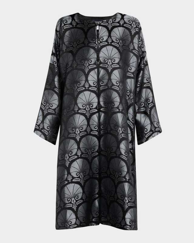 Round Neck Chinese Jacket, 3/4 Length (Reversible)